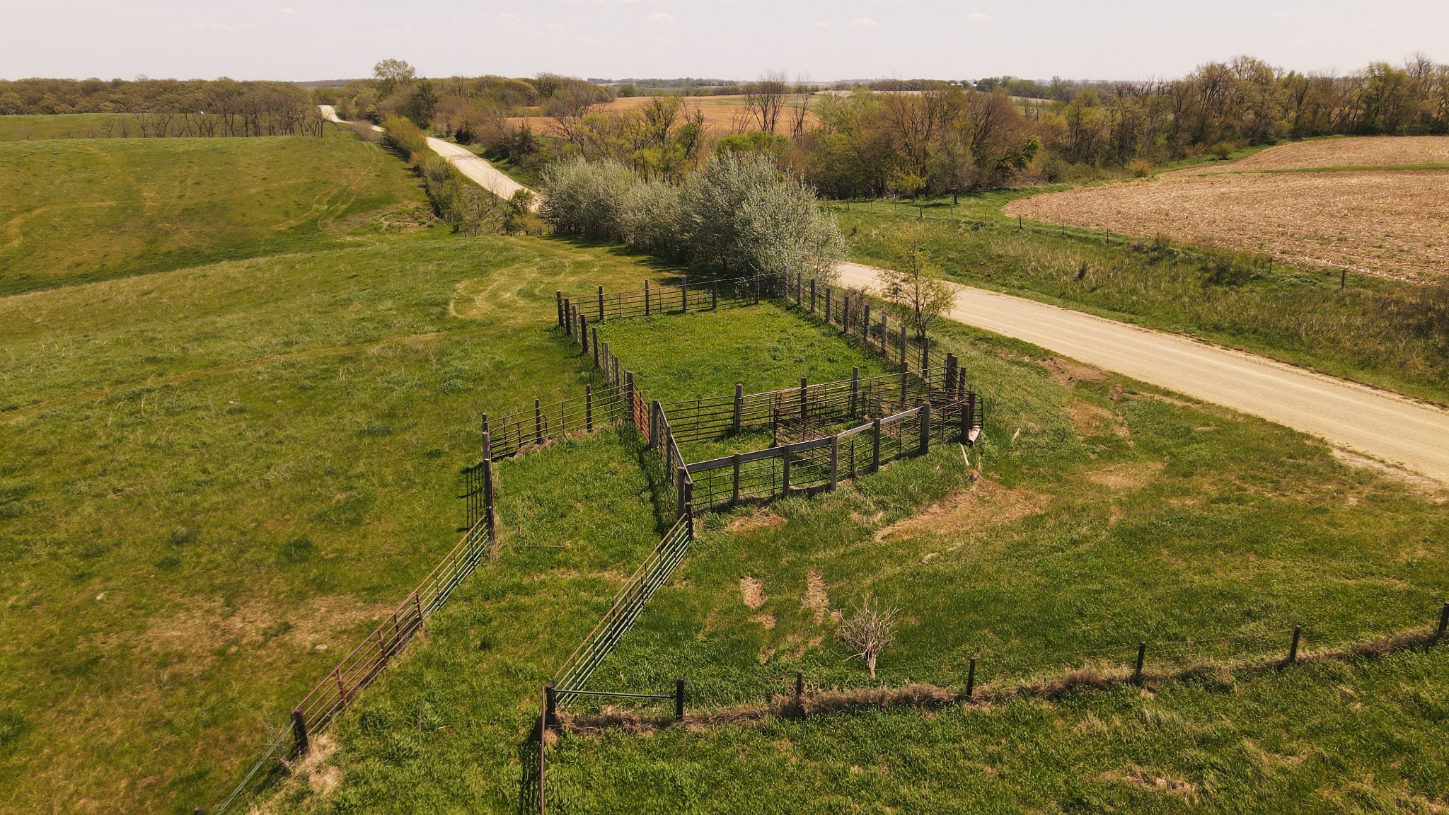 Working pens and fencing near road access